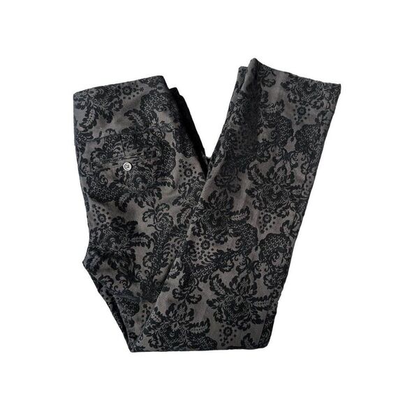 International Concepts Flower Textured Black Pants Women's 4 - Picture 1 of 7